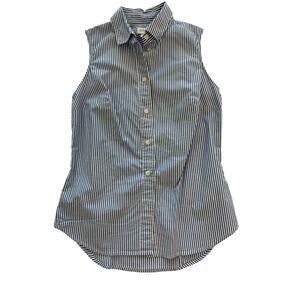 J Crew women Sleeveless Button Up Collard Shirt Size XXS